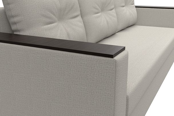 Диван прямой Атланта Лайт без стола Рогожка бежевый - Вид 4