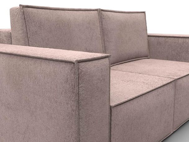 Диван прямой Куба мини Велюр бежевый - Вид 4