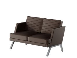 Aldo Диван двухместный ALD-02L Линкольн 221/Металл Серый 1430*875*890 - Фото предпросмотра