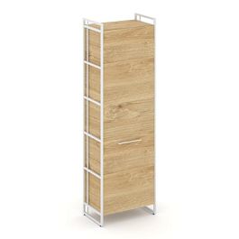 Rift Гардероб RF.GB-51 (L) Тиквуд Светлый/Металл Белый 640*396*2010 - Фото предпросмотра