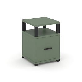 Concept Тумба приставная 1 распаш. фасад с надставкой CN.TUP-005 B Кобо/Металл Черный 420*420*583 - Фото предпросмотра