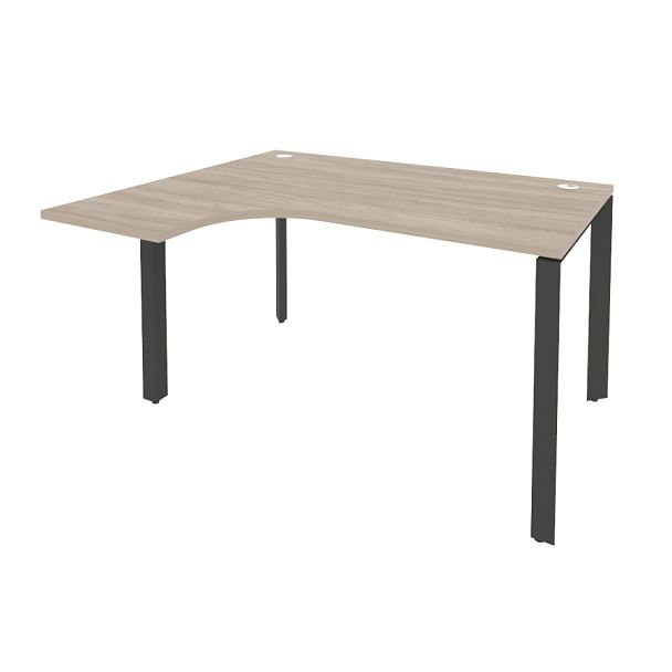 Onix Стол эргономичный левый на П-образном м/к O.MP-SA-3 (L) Дуб аттик/Антрацит металл 1380*1180*750 (800/460) - Вид 1