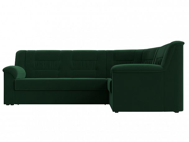 Угловой диван Карелия правый (полностью велюр зеленый) - Вид 2