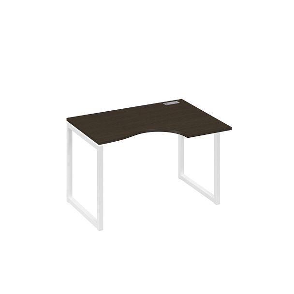 Стол эргономичный правый на каркас QUATTRO Классика A4 А4 Б4 042 БП венге / металлокаркас белый - Вид 1