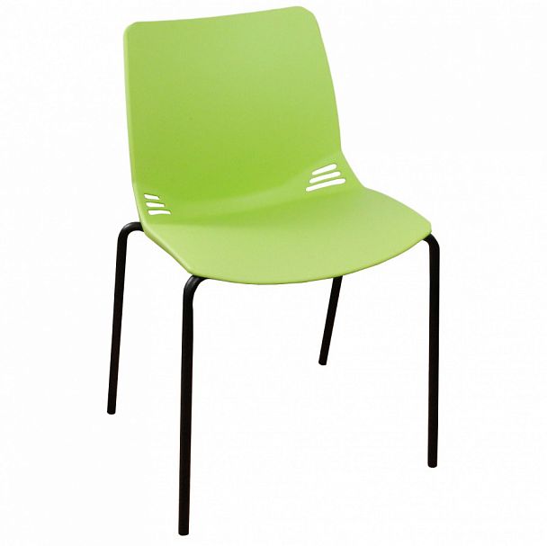 Стул Race (4 ножки) каркас Черный, салатовый, стопируемый - Вид 1