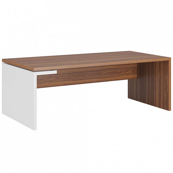 Стол рабочий левый Zion 200x100x74 орех - Вид 1