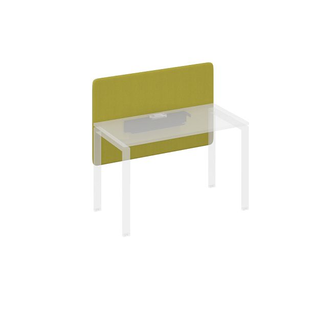 Экран фронтальный тканевый мягкий с кабель-каналом для стола 120 A4 А4 А 856 фисташковый / металлокаркас антрацит - Вид 1