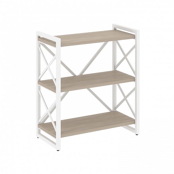 Стеллаж на опорах "Loft" VR.L-MST.O-3.8 дуб аттик/белый - Вид 1