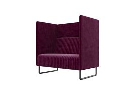 Bronks Диван одноместный BROS-1 Velvet lux 65/Металл Черный 1050*760*1180 - Фото предпросмотра