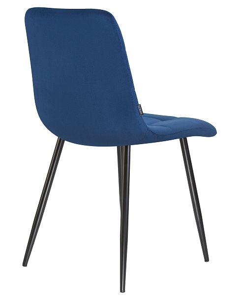 Стул обеденный DOBRIN ALEX (черные матовые ножки, темно-синий велюр (V108-67)) - Вид 4