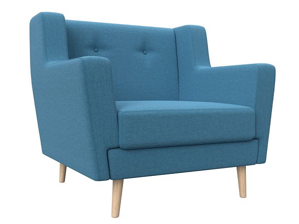 Кресло Брайтон Рогожка голубой - Вид 1