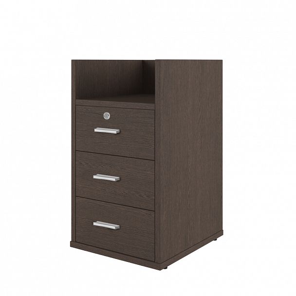 Тумба приставная Trend Metal 42x47x72,8 тёмный дуб - Вид 1