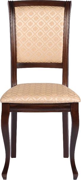 Стул деревянный с мягким сиденьем Арктос Темный орех/Бежевый жаккард - Вид 2
