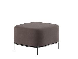 Jive Диван одноместный без спинки JVE-3 Velvet lux 100/Металл Черный 670*720*480 - Фото предпросмотра