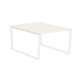 Стол 2-х местный EVWST 1116 Ясень Траун/Белый 1160х1606х750 EDIS - Фото предпросмотра