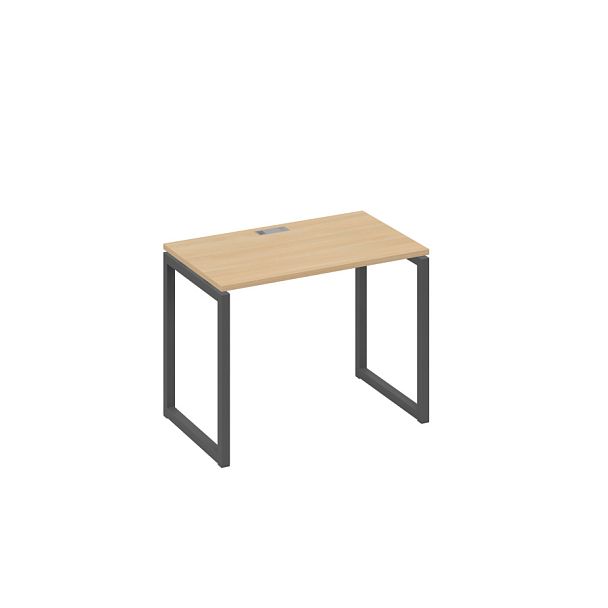 Стол письменный на металлокаркасе QUATTRO A4 А4 Б4 002 БП натуральный дуб / металлокаркас антрацит - Вид 1