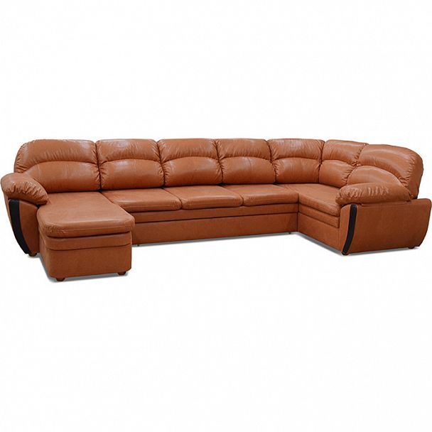 Угловой диван "Мистраль 2" ОУ-3РУ кожа - Вид 1