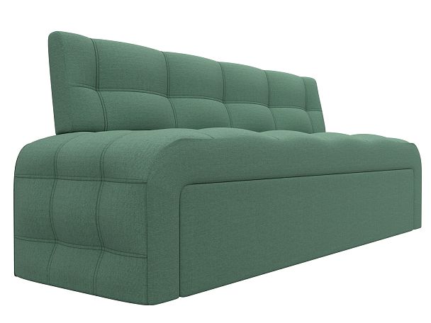 Диван кухонный прямой Люксор Рогожка зеленый - Вид 3