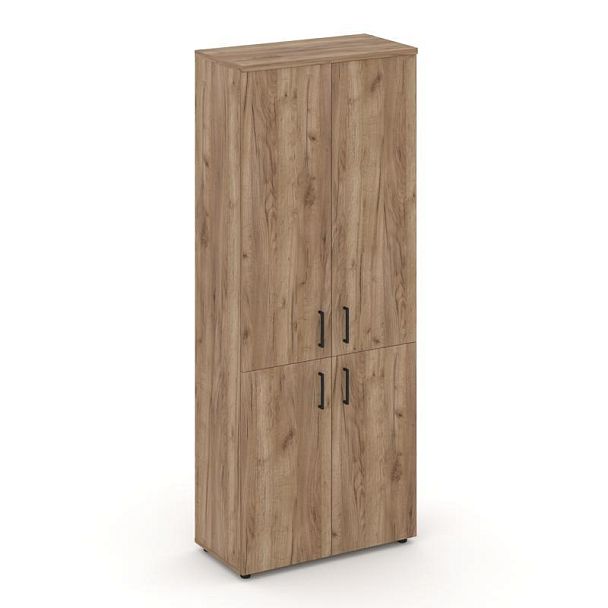 Стайл Проджект Шкаф высокий широкий SN.STS-104 Дуб Табак/Черный Ручки 796*400*1982 - Вид 1