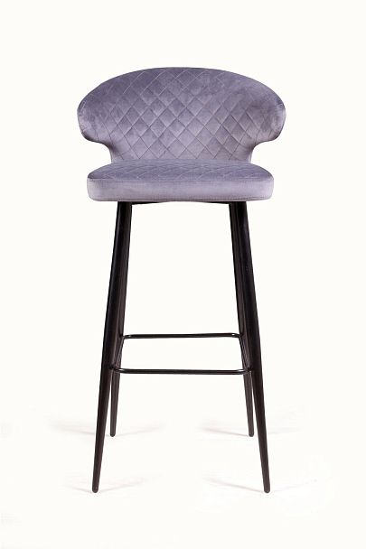 Стул барный Richard ромб, бархат серый 27 - Вид 7