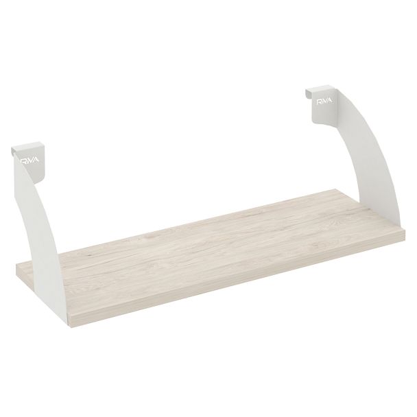 Навесные полки. Кронштейны+ЛДСП полка 600мм MAN-41-6 Денвер светлый/Белый металл 600*220*200 - Вид 1