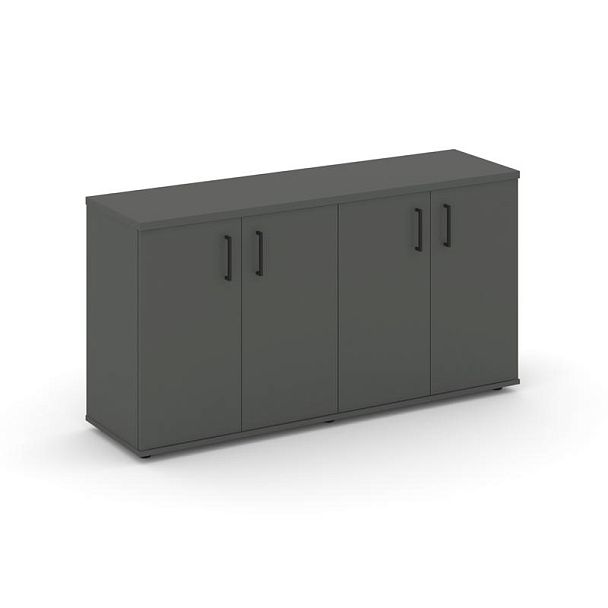 Стайл Проджект Тумба опорная/приставная SN.TOP-131 Антрацит/Черный Ручки 1232*400*750 - Вид 1