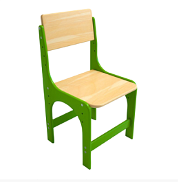 Стул детский Альфа регулируемый, фанера, лак, гр.00-1 - Фото предпросмотра