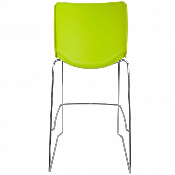 Стул Race (Пруток Барный) каркас Хром, салатовый - Вид 3