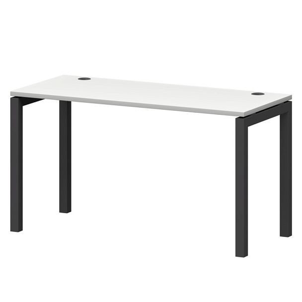 Стол на металлокаркасе СМС25-П-18К.60.Пр50 Белый/Антрацит 1800x600x750 Смарт - Вид 1