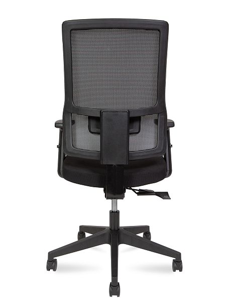 Кресло офисное Techo LB / черный пластик / черная сетка / черная ткань - Вид 2