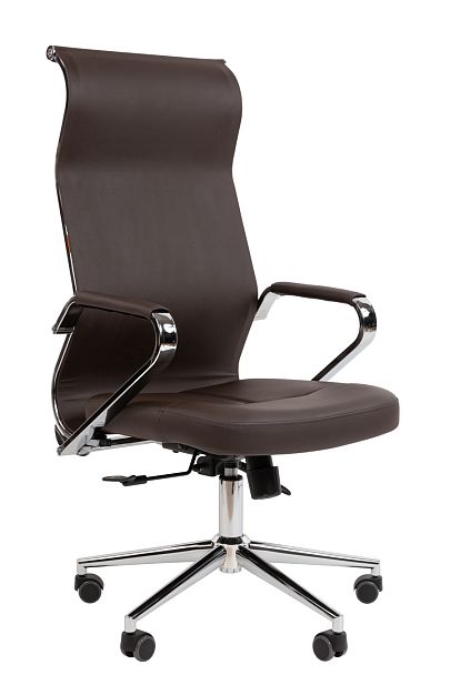 Офисное кресло Chairman 702 Россия экопремиум коричневый - Вид 1