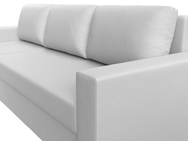 Угловой диван Траумберг Лайт левый (полностью экокожа белая) - Вид 4