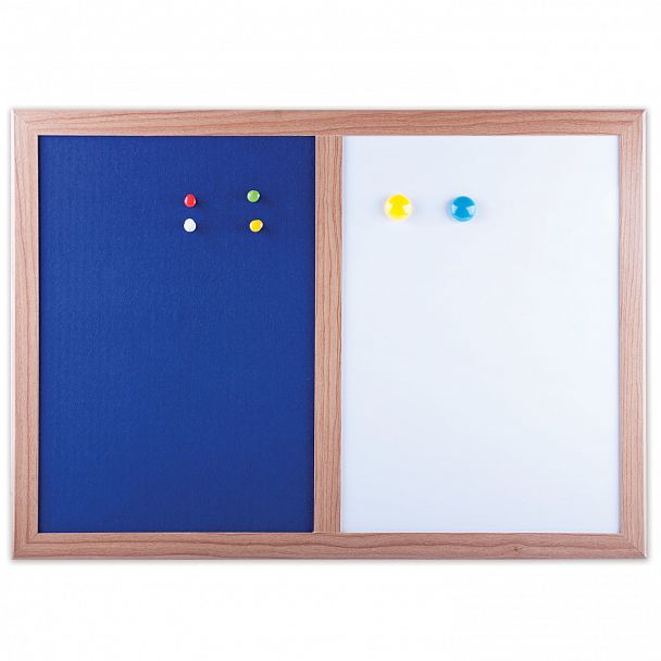 Доска комбинированная: магнитно-маркерная, текстильная для объявлений А3, 342х484 мм, BRAUBERG, 231995 - Вид 2