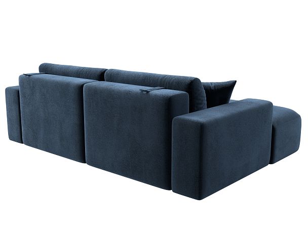 Диван угловой Лига-036 НПБ Классик левый угол Велюр синий - Вид 6