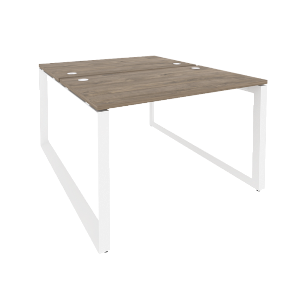 Onix Рабочая станция на О-образном м/к O.MO-D.RS-2.2.7 Тиквуд темный/Белый металл 1180*1475*750 - Вид 1