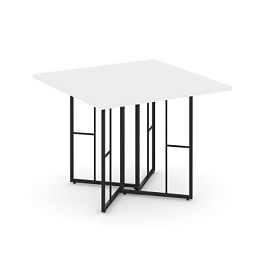 Rift Direct Стол переговорный RF.SPRG-001 Белый Бриллиант/Металл Черный 980*980*750 - Фото предпросмотра