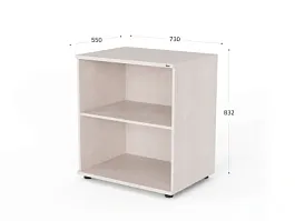 UNITY РШ-12Г ДУБ МОЛОЧНЫЙ Стеллаж открытый Прямой 730х550х832 - Фото предпросмотра