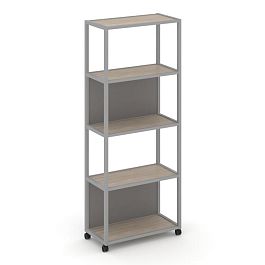 Shelf Mobile Стеллаж 5 уровней 1 секция VR.LT-STK-502.12 Дуб Аттик/Металл Серый/W-11 1200*400*2000 - Фото предпросмотра