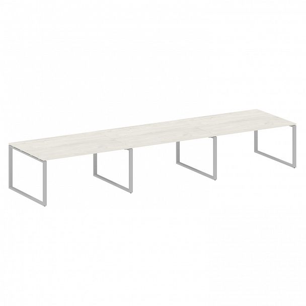 Стол для переговоров "Metal System" БО.ПРГ-3.4 дуб наварра/серый - Вид 1