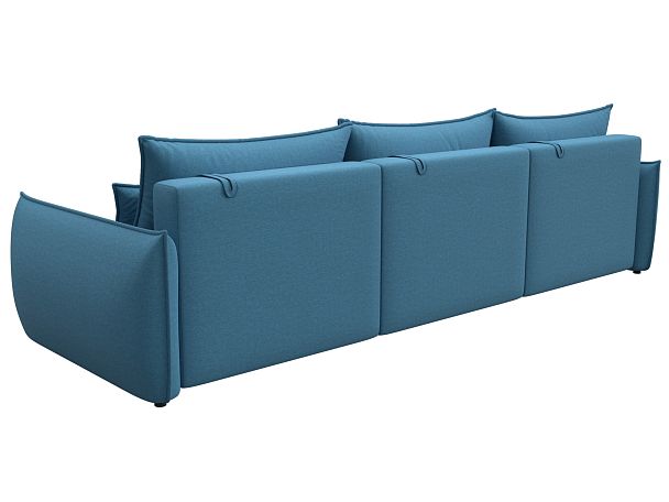 Диван прямой Лига-051 НПБ Лонг Рогожка голубой - Вид 5