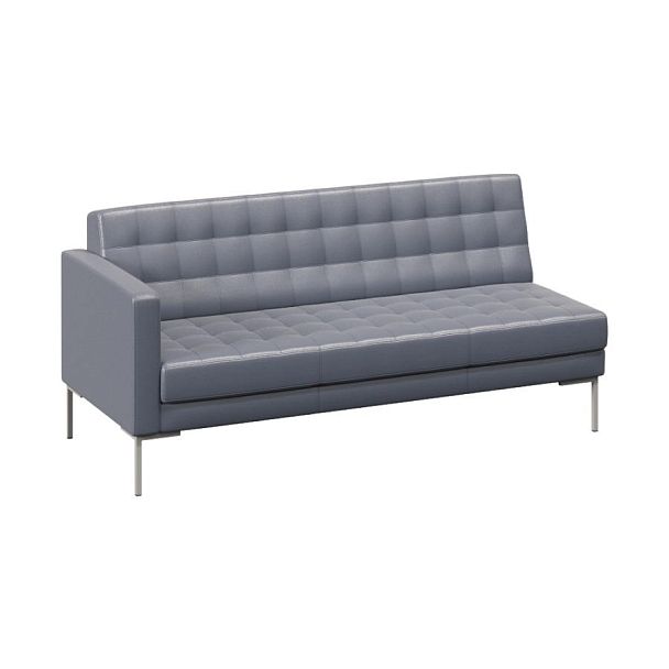 Forest Секция с подлокотником трехместная FR-SP-03 (R) Oregon 17/Металл Серый 1850*800*840 - Вид 1