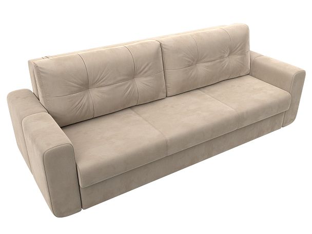 Прямой диван Лига-031 Велюр бежевый - Вид 6