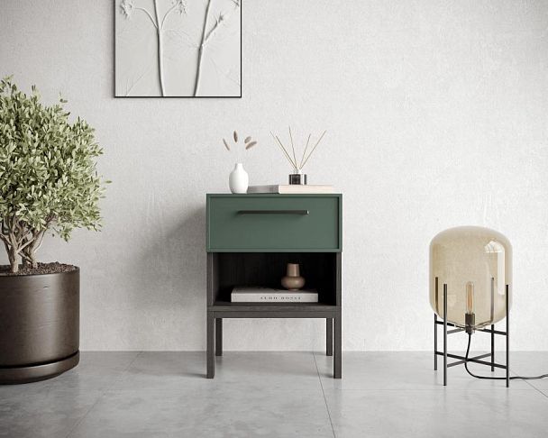 Тумбочка с верхним ящиком Nicole арт NEM11G Зеленый - Вид 5