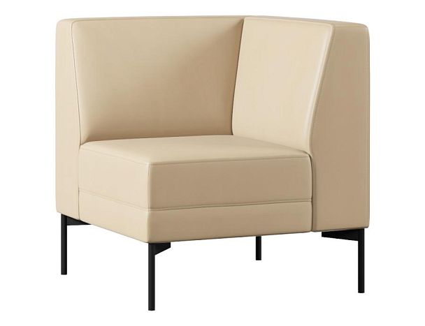 Модуль Everprof Gamma угловый Экокожа Бежевый - Вид 1