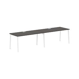 Стол 2-х местный ELWST 3180 Мокко/Белый 3126х800х750 EDIS - Фото предпросмотра