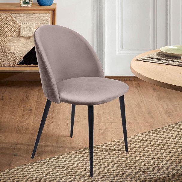 Стул Thomas, бархат пепельно-бежевый 25 - Вид 10