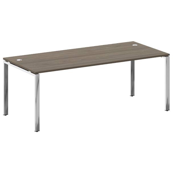 Metal System Direct Стол рабочий руководителя на П-обр. м/к БП.СРР-6.9 Вяз/Нерж. сталь 2000*900*750 - Вид 1