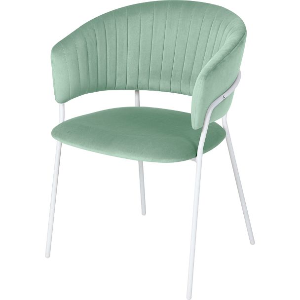 Стул кухонный Даксон мятный велюр/белый - Вид 1