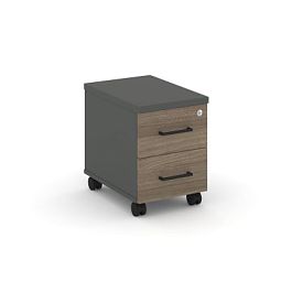 Стайл Проджект Тумба мобильная з/с ЛХДФ SN.TM-003 Антрацит/Антрацит/Вяз Благородный/Металл Черный 32 - Фото предпросмотра