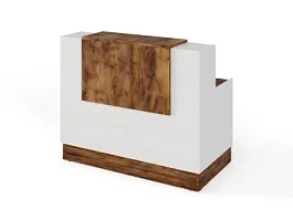 RTD082-140-SH ТАНДЕМ / TANDEM Стойка ресепшн 1-140 1400х700х1200 Таксония шоколадная - Фото предпросмотра